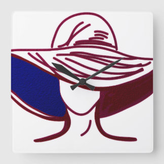 Horloge Carrée Red Lady