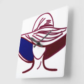 Horloge Carrée Red Lady (Angle)