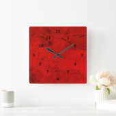 Horloge Carrée Red marble (Maison)