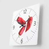 Horloge Carrée Red pepper (homonymie) (Angle)