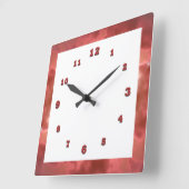Horloge Carrée Red Sparkle (Angle)