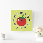 Horloge Carrée Red Tomato (Maison)
