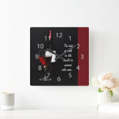 Horloge Carrée red wine glass and botton (Maison)