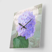 Horloge Carrée Redoute Hydrangea Shabby French Accent Clock (Angle)
