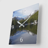 Horloge Carrée Reflet de Bear Lake II (Angle)