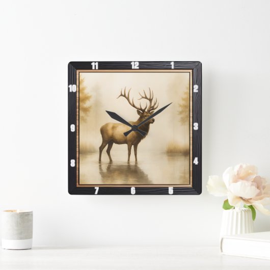 Horloge Carrée Regal Elk Misty Water (Maison)