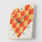 Horloge Carrée Regard piqué belle par orange (Angle)