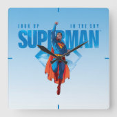 Horloge Carrée Regarde ça, Superman (Recto)