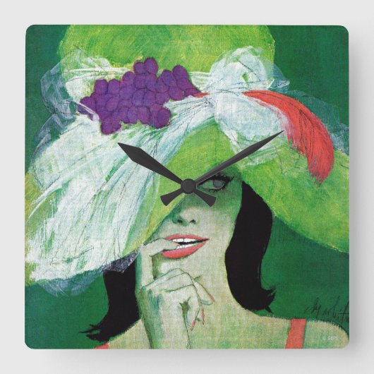 Horloge Carrée Regarder l'autre voie (Recto)