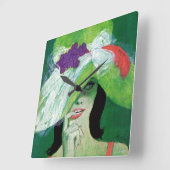 Horloge Carrée Regarder l'autre voie (Angle)