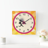 Horloge Carrée Régler l'horloge arrière mur (Maison)