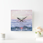 Horloge Carrée "Réglez Votre Esprit Ou Il Vous Réglera" - Bouddha (Maison)