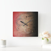 Horloge Carrée Relativity of time art (Maison)