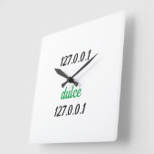 Horloge Carrée Reloj 127.0.0.1 dulce 127.0.0.1 (Angle)