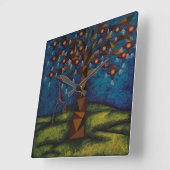 Horloge Carrée Reloj Árbol de la fiesta eterna (Angle)