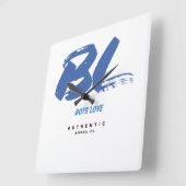 Horloge Carrée Reloj de pared Logo BL (Angle)