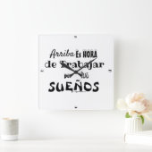 Horloge Carrée Reloj de pared motivation (Maison)