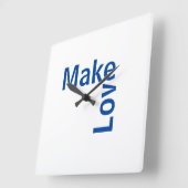 Horloge Carrée Reloj faire l'amour (Angle)