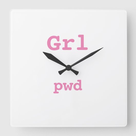 Horloge Carrée Reloj Grl pwd (Recto)