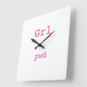 Horloge Carrée Reloj Grl pwd (Angle)