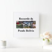 Horloge Carrée Reloj recuerdo de Pando Bolivie (Maison)