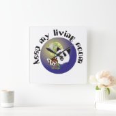 Horloge Carrée Rencontre Panda (Maison)