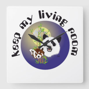 Horloge Carrée Rencontre Panda