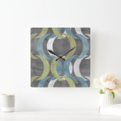 Horloge Carrée Répétition géométrique I (Maison)