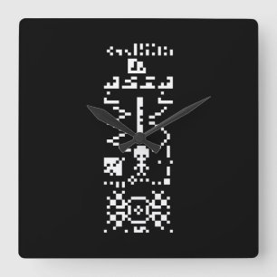 Horloge Carrée Réponse au message binaire Arecibo