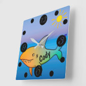 Horloge Carrée Requin (Angle)