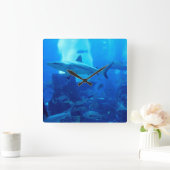 Horloge Carrée Requin sous-marin ! (Maison)