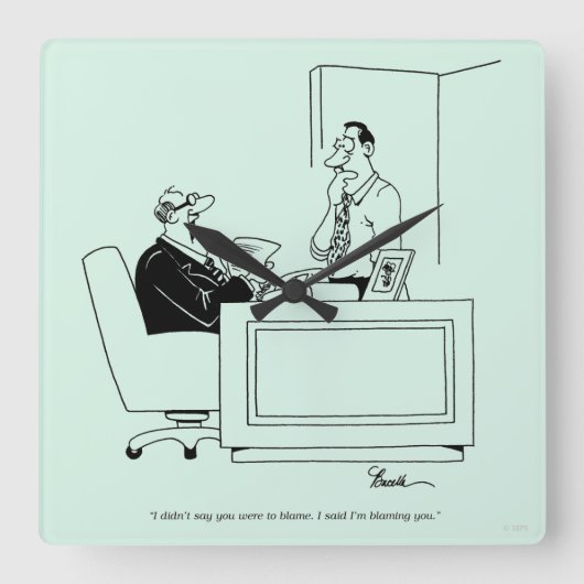 Horloge Carrée Responsabilité Office (Recto)