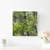 Horloge Carrée Ressource Feuille (Maison)