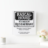 Horloge Carrée Restaurant familial Rascal House, Lincolnwood, IL (Maison)