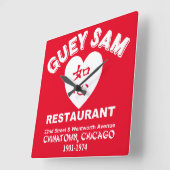 Horloge Carrée Restaurant Guey Sam, Chinatown, Chicago, IL (Angle)