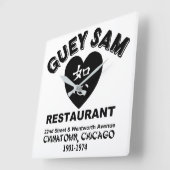 Horloge Carrée Restaurant Guey Sam, Chinatown, Chicago, IL (Angle)