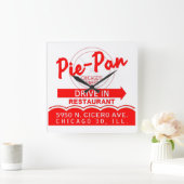Horloge Carrée Restaurant Pie-Pan Drive-In, Chicago, Illinois (Maison)