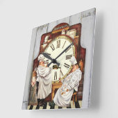 Horloge Carrée restaurant vintage (Angle)