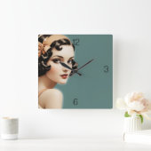 Horloge Carrée Retro (Maison)