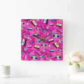 Horloge Carrée Rétro des années 80 (Maison)