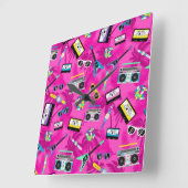 Horloge Carrée Rétro des années 80 (Angle)