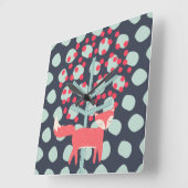 Horloge Carrée Retro Fox (Angle)