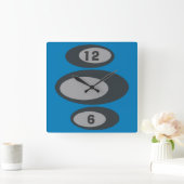 Horloge Carrée Retro Wall Clock - Changeable Background Color ! (Maison)