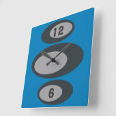 Horloge Carrée Retro Wall Clock - Changeable Background Color ! (Angle)