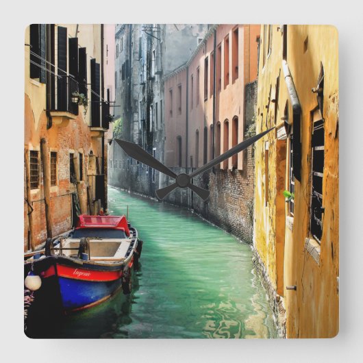 Horloge Carrée RÊVE DE L'Horloge Mur À VENISE (Recto)