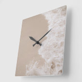 Horloge Carrée Rêve de mousse de mer des Caraïbes 6 (Angle)