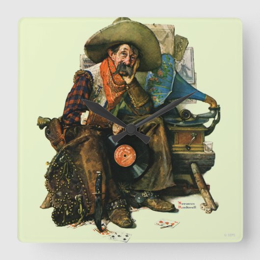 Horloge Carrée Rêves d'il y a bien longtemps (Recto)