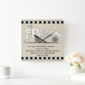 Horloge Carrée Rêves en mouvement (Maison)