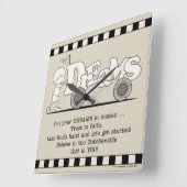 Horloge Carrée Rêves en mouvement (Angle)