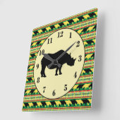 Horloge Carrée Rhinoceros (Angle)